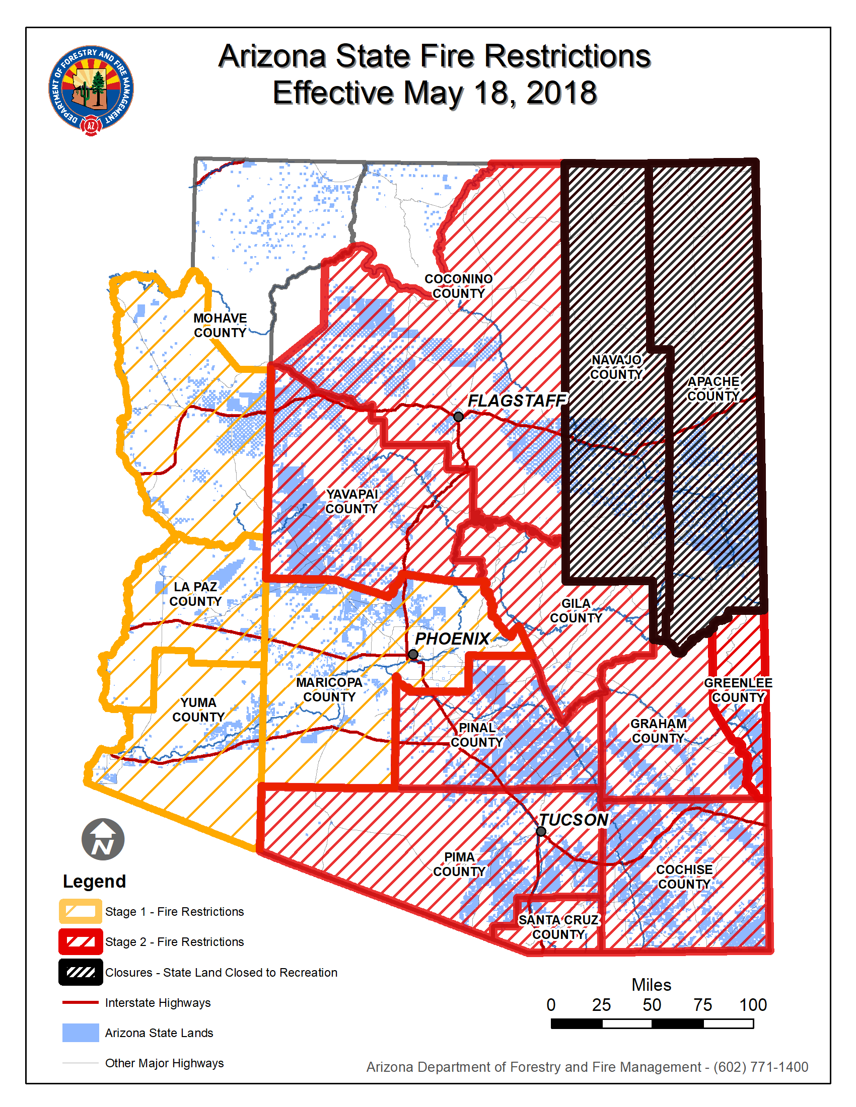 AZ Fire Restrictions - May 18, 2018
