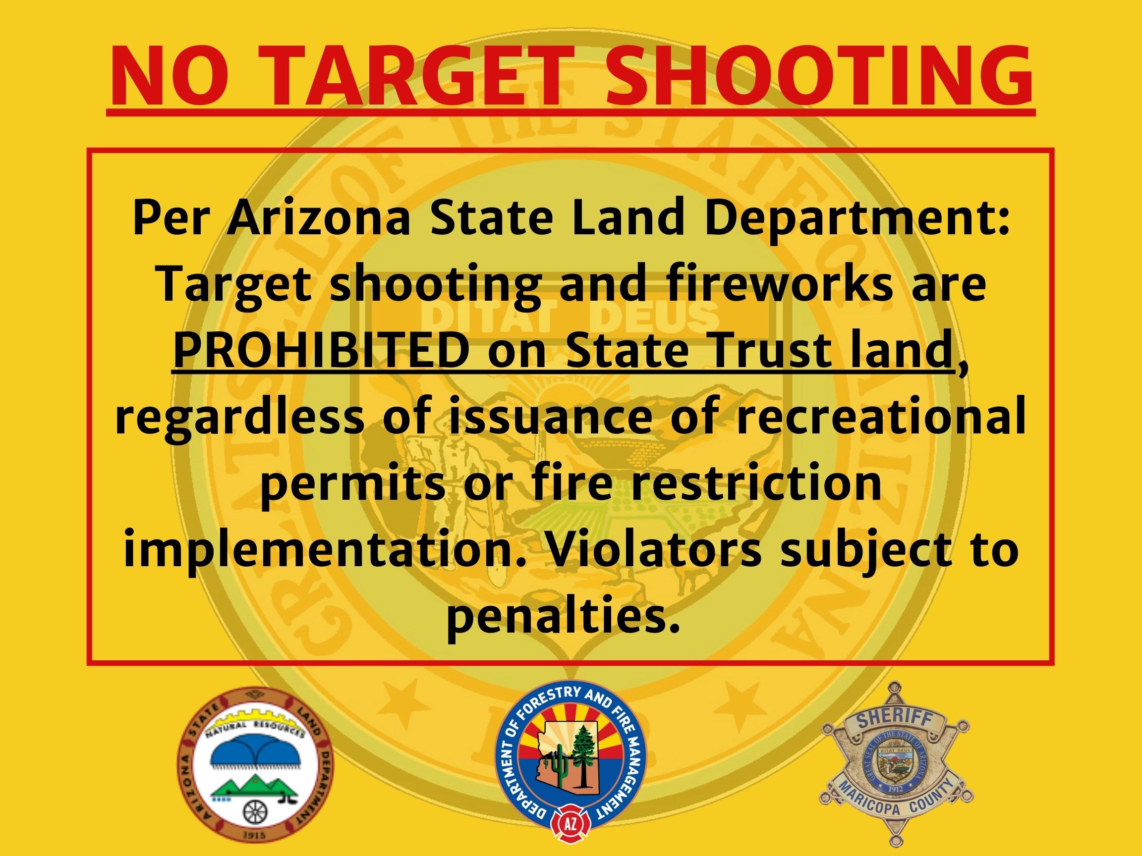 Target Shooting Signage Maricopa County 