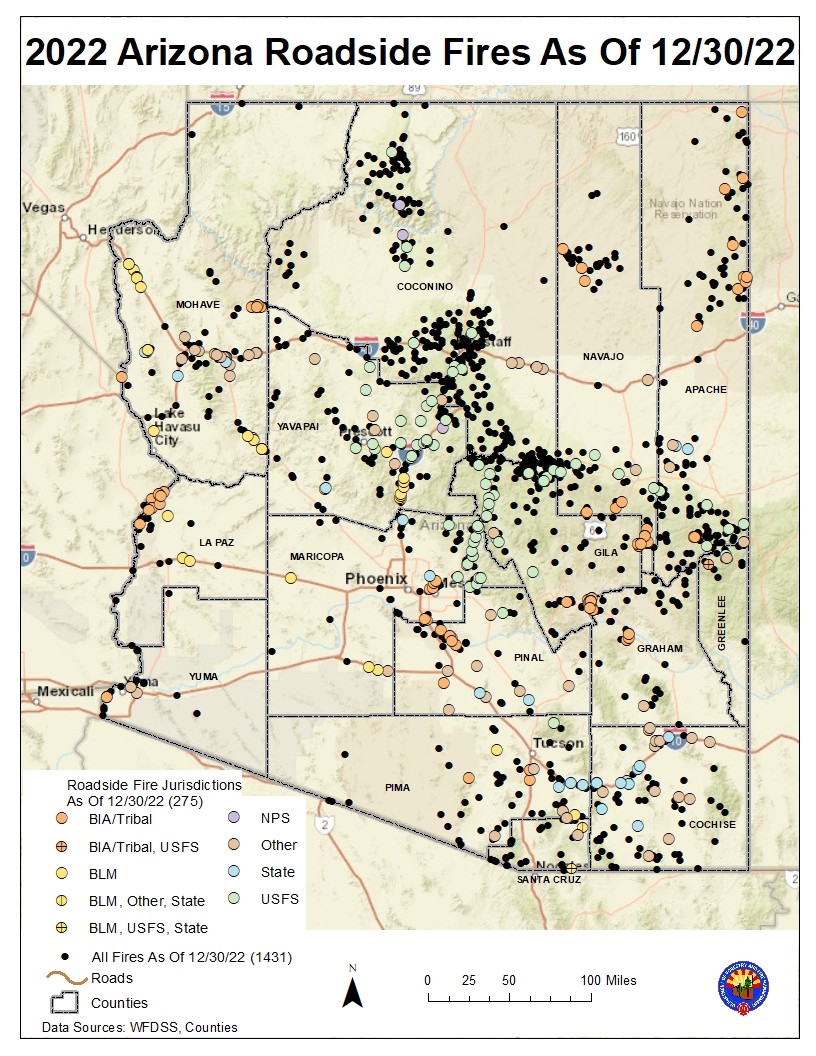 Arizona Wildfire Map Location - Drucie Kimberley